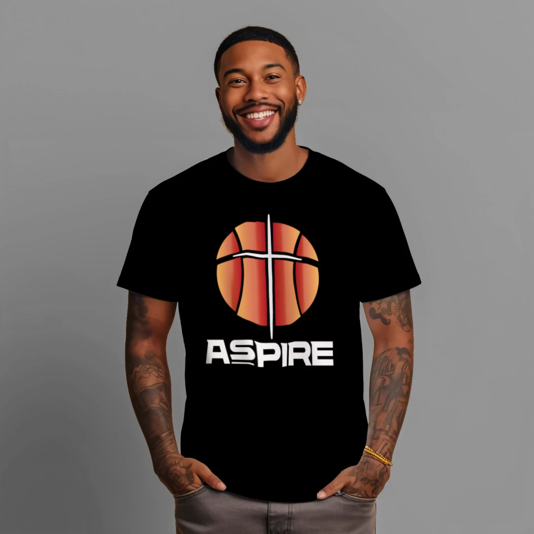 Aspire Basketball T-Shirt – Color Logo | Triblend Crew Tee