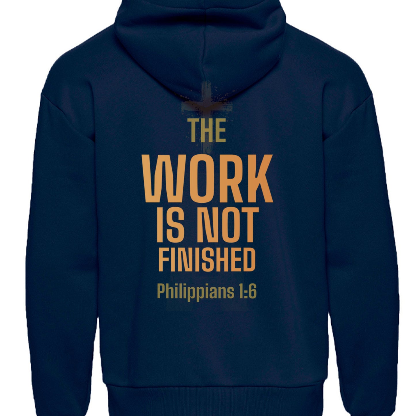 HIGHER™ Season One – Philippians 1 Hoodie in Midnight Navy, back view | Aspire Basketball Training